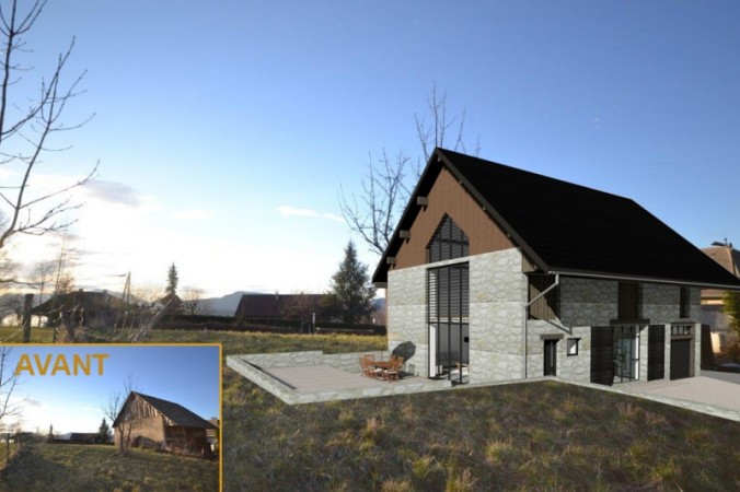 Rehabilitation d'une ferme au MONTCEL (73)
